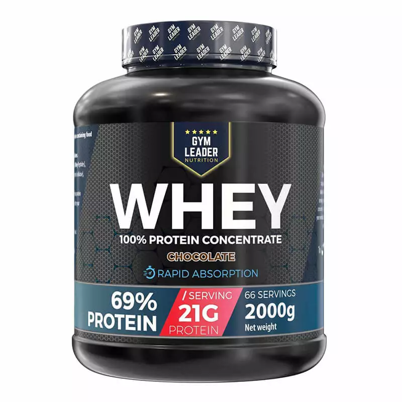 Gym Leader Whey Protein Powder Chocolate 2000g