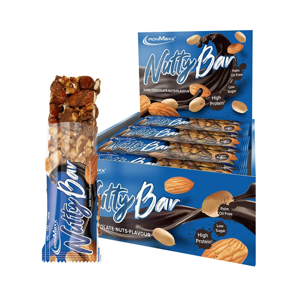 IronMaxx, Nutty Bar, 40g Pack of 12