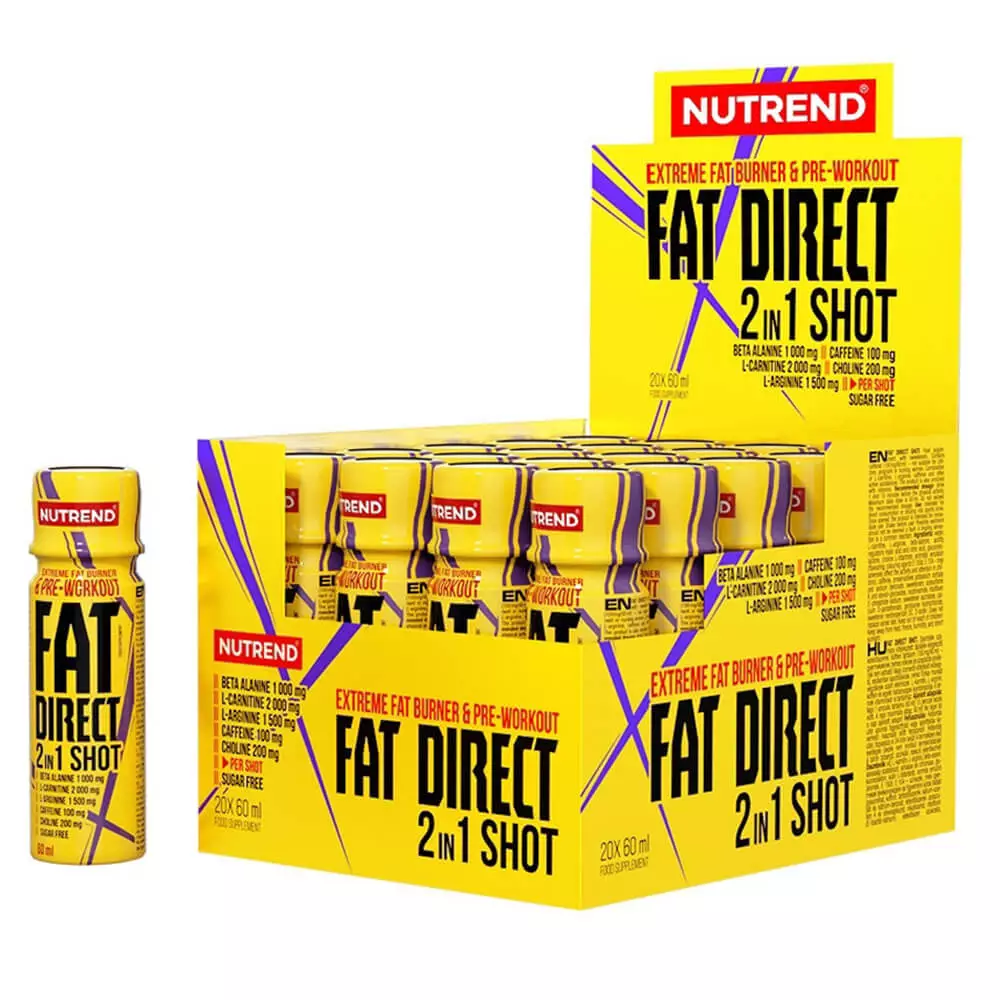 Nutrend Fat Direct 2 in 1 Shot - 20 x 60ml, Weight Loss Supplement