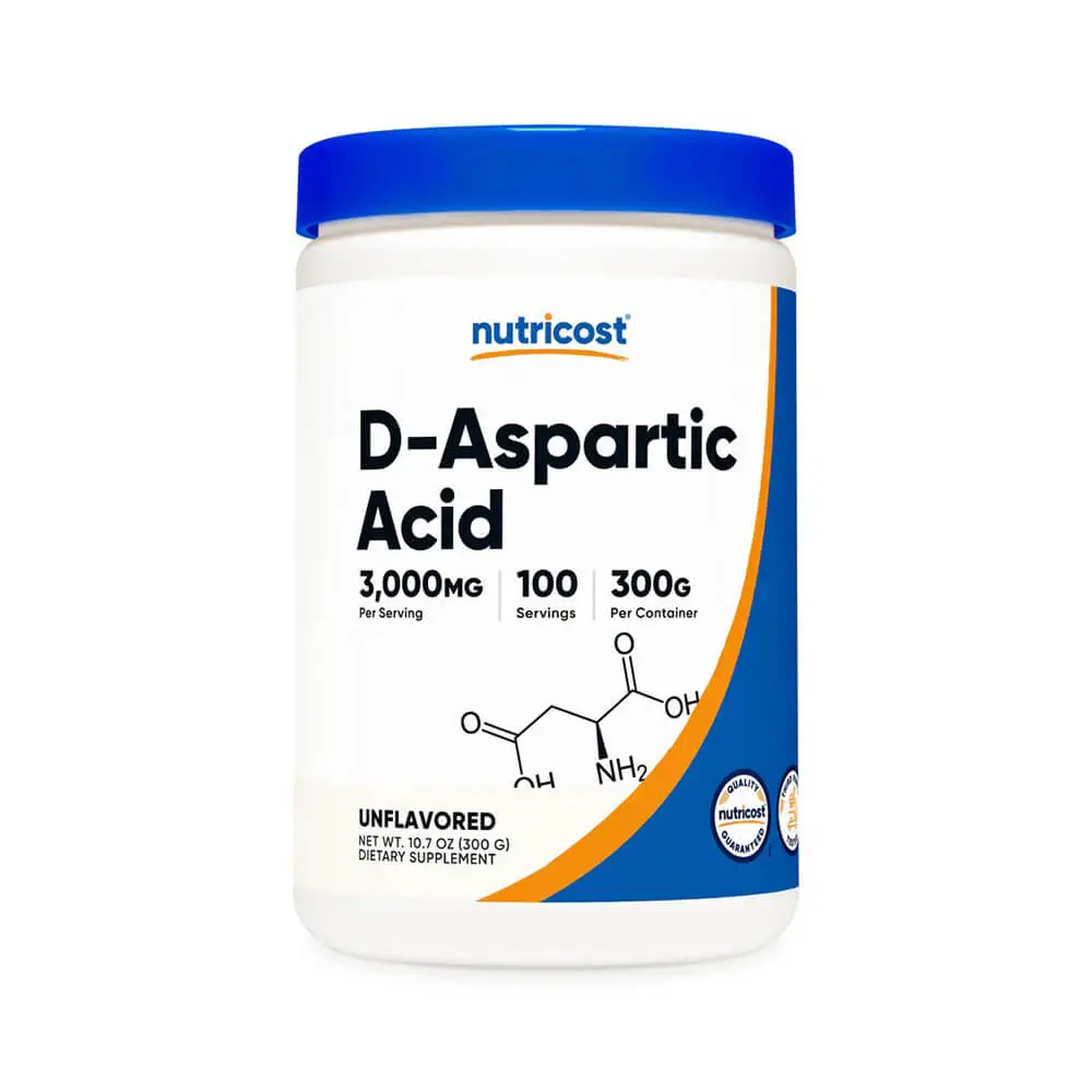 Nutricost, D-Aspartic Acid 3000mg, 100 servings 300g