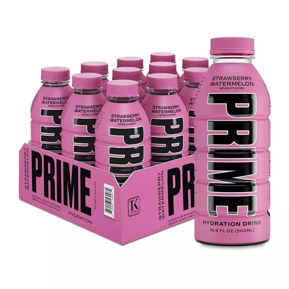 Prime Hydration Drinks, 500 ml, Pack of 12
