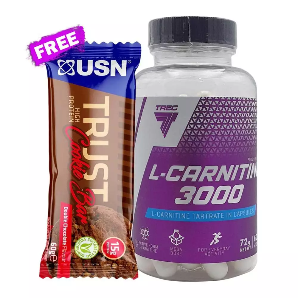 TREC L-Carnitine 3000 60 Capsules (USN Bar Free)