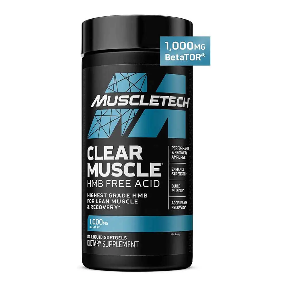 Muscletech Clear Muscle HMB Free Acid 1000mg 84 Liquid Soft gels