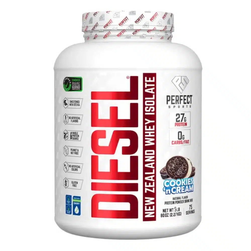 DIESEL New Zealand Whey Isolate – 5 lb, 26g Protein, 0g Carbs/Fat