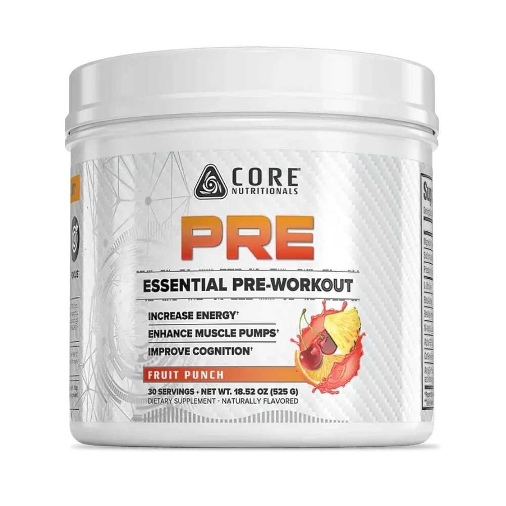 Core Nutritionals PRE Essential Pre-Workout – 30 Servings | Energy, Focus, Endurance & Performance Boost