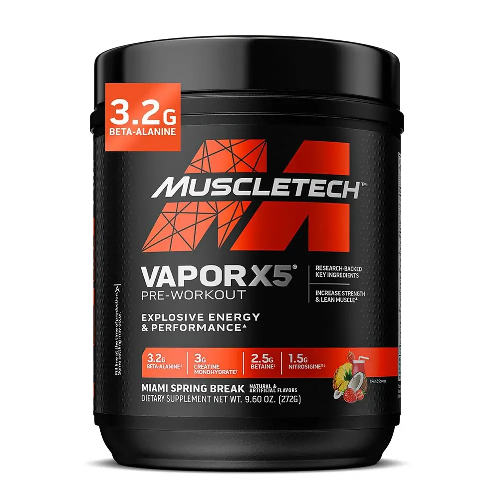MuscleTech Vapor X5 Pre-Workout Powder – Extreme Energy, Pump & Focus | Performance Booster